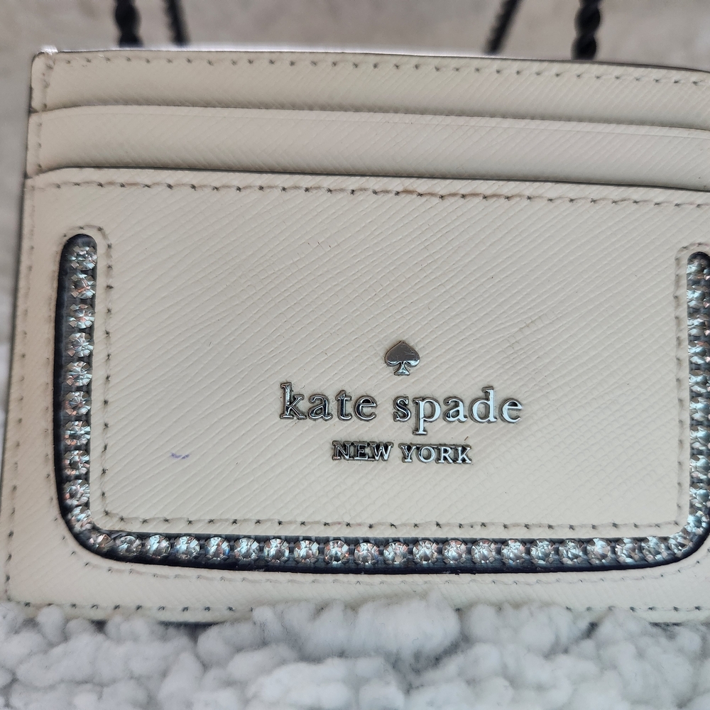 Kate Spade Cream And Sparkle Cardholder